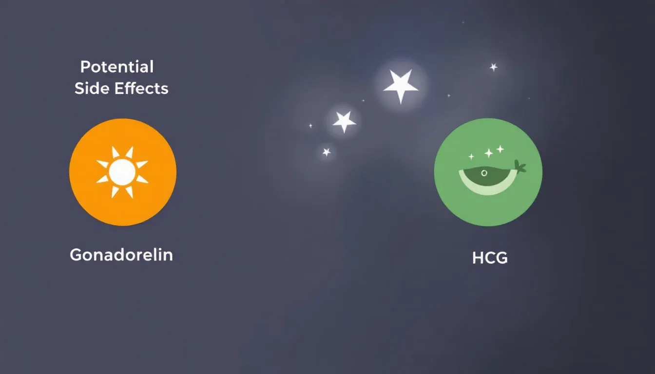 Potential research observations with gonadorelin and HCG.