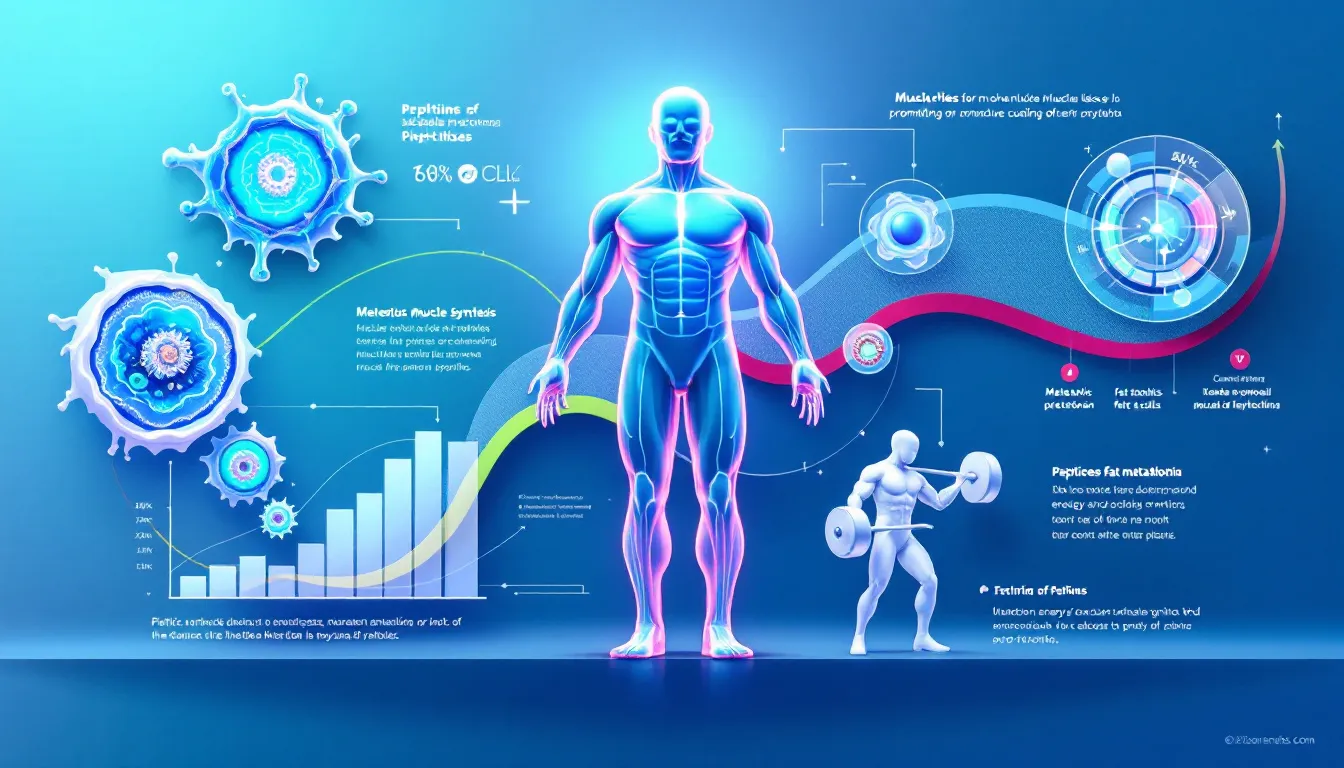 An infographic showing the connection between muscle growth and fat metabolism.