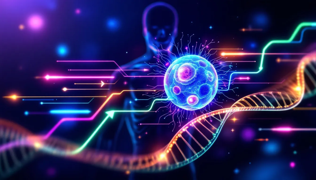 A visual representation of the healing properties of BPC 157, showcasing tissue regeneration.