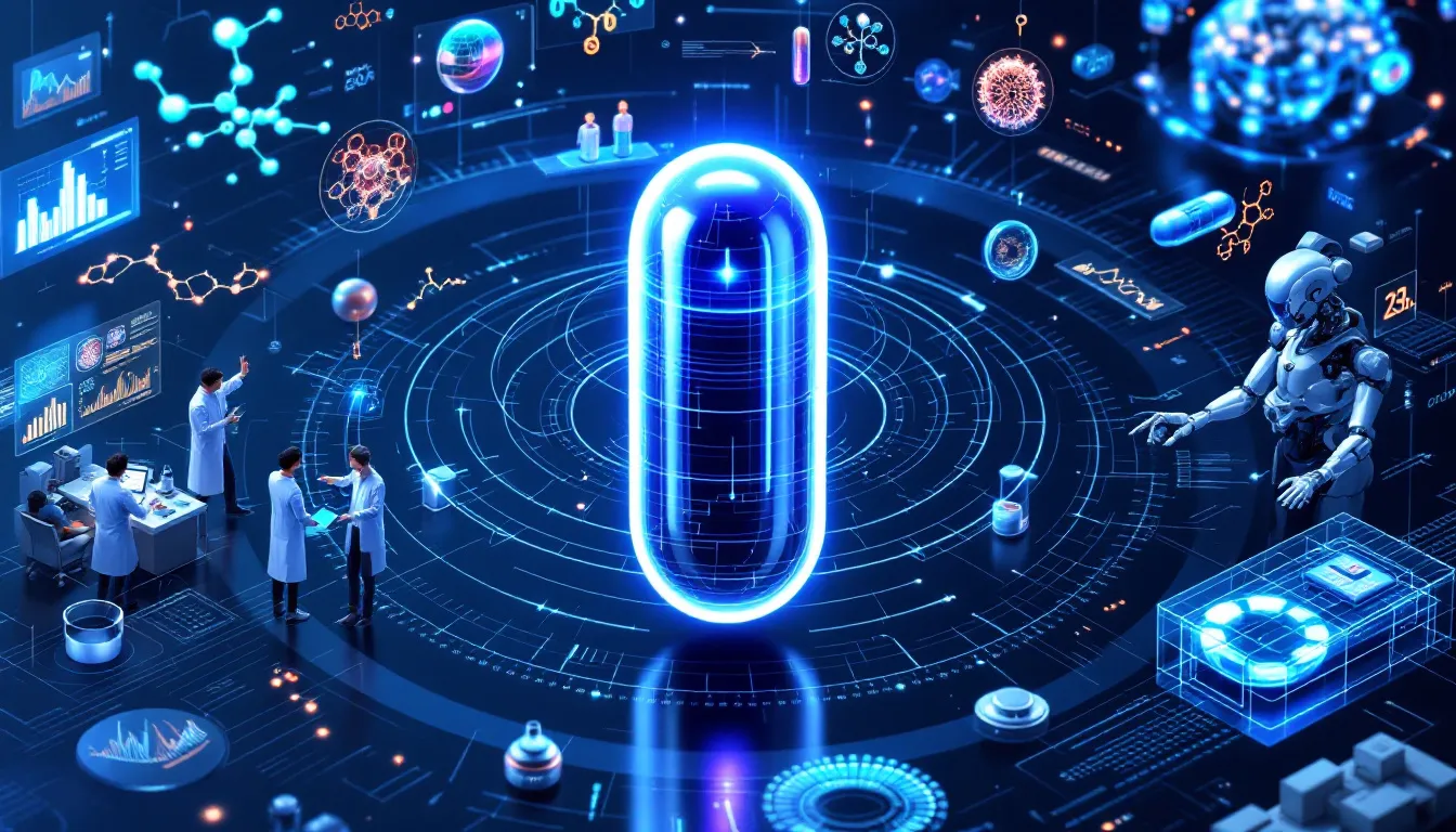 An artistic representation of future perspectives in oral peptide delivery, depicting potential advancements and innovations.