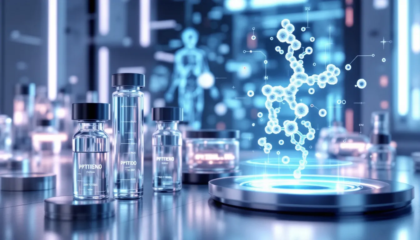 An image of high-quality research peptides in a laboratory setting.