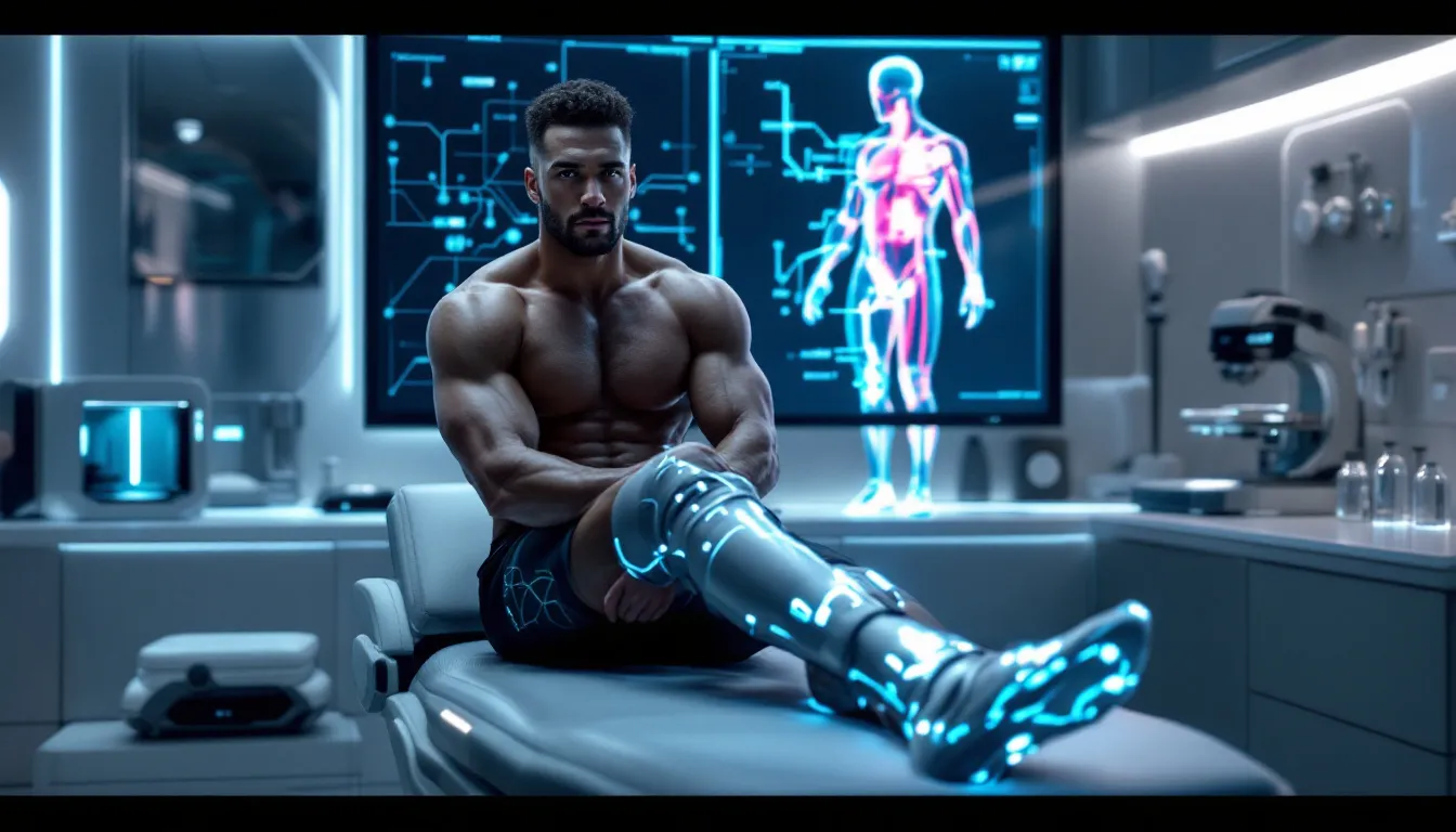An athlete recovering from an injury, illustrating potential applications of BPC 157 in sports medicine.